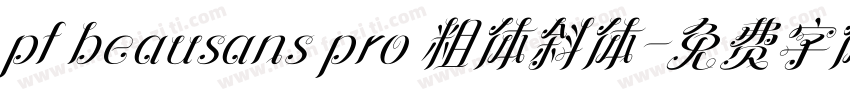 pf beausans pro 粗体斜体字体转换